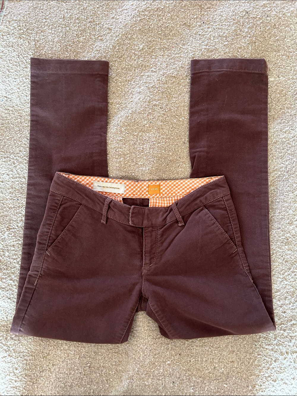 Pilcro and the Letterpress Skinny Jeans in Brown